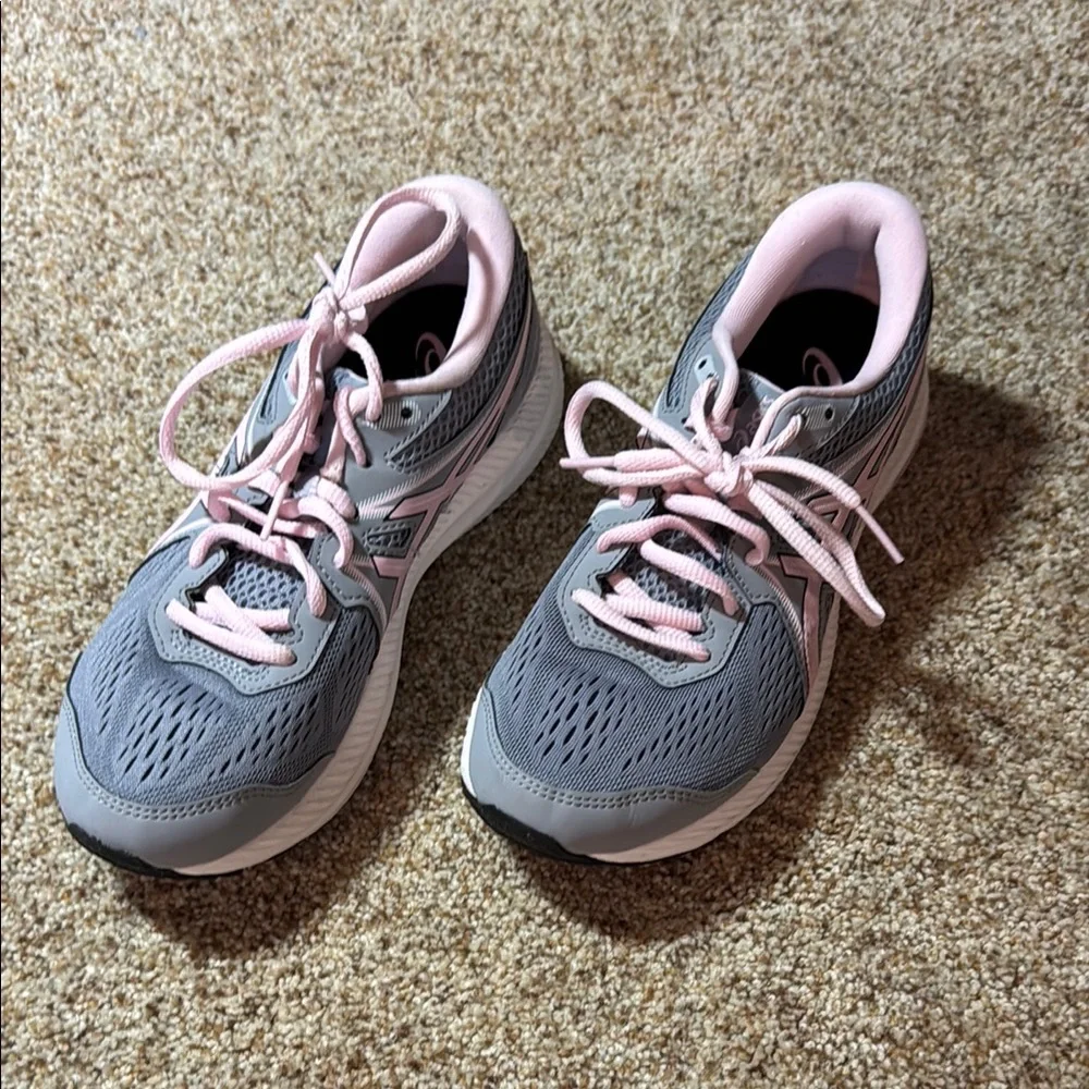 Asics Gel-Contend 4 Gray and Pink Sneakers - Picture 1 of 5